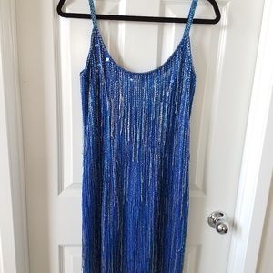 Blue beaded dress